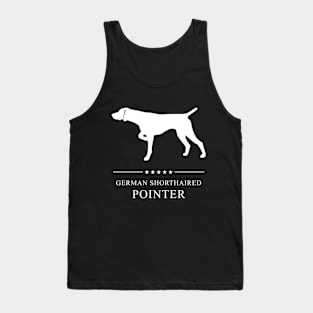 German Shorthaired Pointer Dog White Silhouette Tank Top